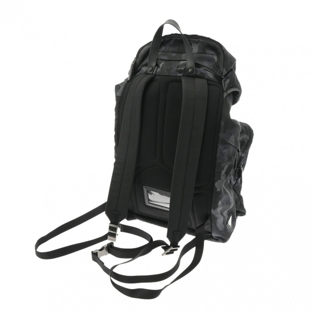 Prada Backpack Camouflage Pattern Black Nylon Bac… - image 2